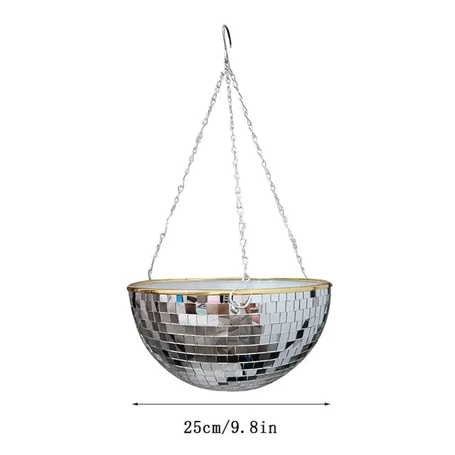 Disco Ball Flower Hanging Planter