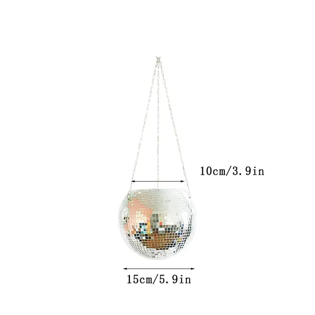 Disco Ball Flower Hanging Planter