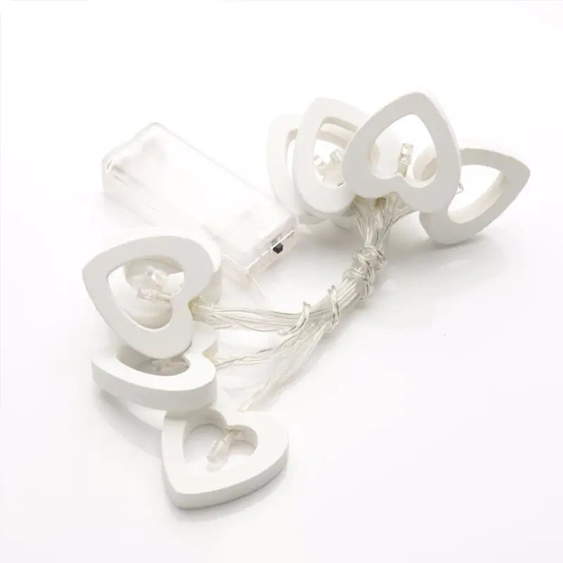 Wooden Heart Shape LED String Lights