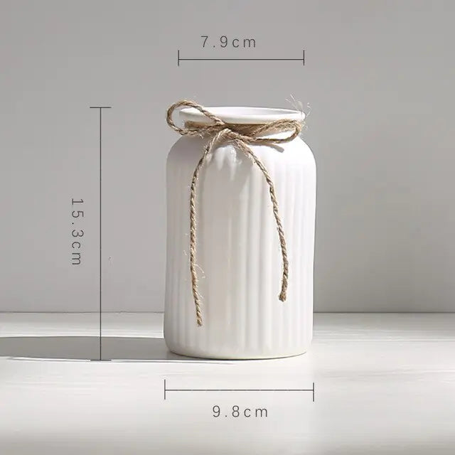 Modern White Ceramic Vase