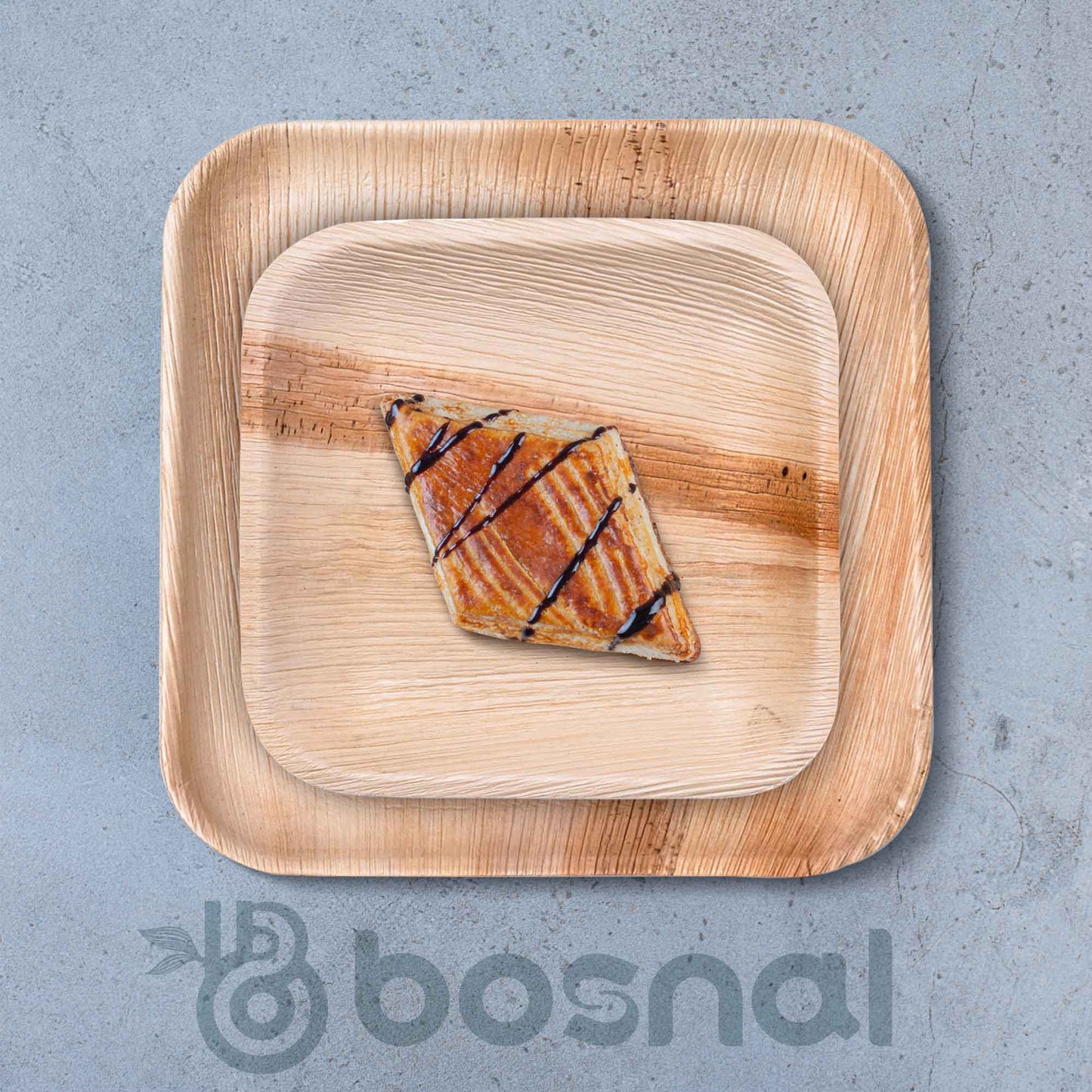 Palm Leaf Biodegradable Square Plates Combo – 50 pcs Set (25 each of 10 inch & 7 inch Plates), Eco-Friendly, Disposable Dinnerware for Parties, Weddings & Events