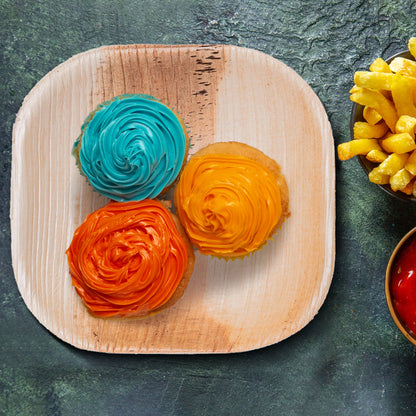 Bosnal - Palm Leaf Biodegradable Plates, 4 inch, Square