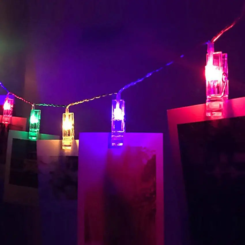 LED String Lights with Photo Clips
