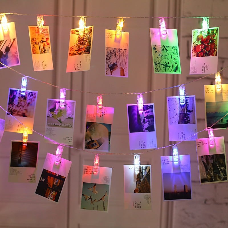 LED String Lights with Photo Clips