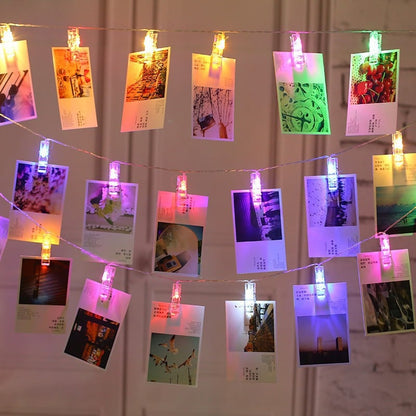 LED String Lights with Photo Clips