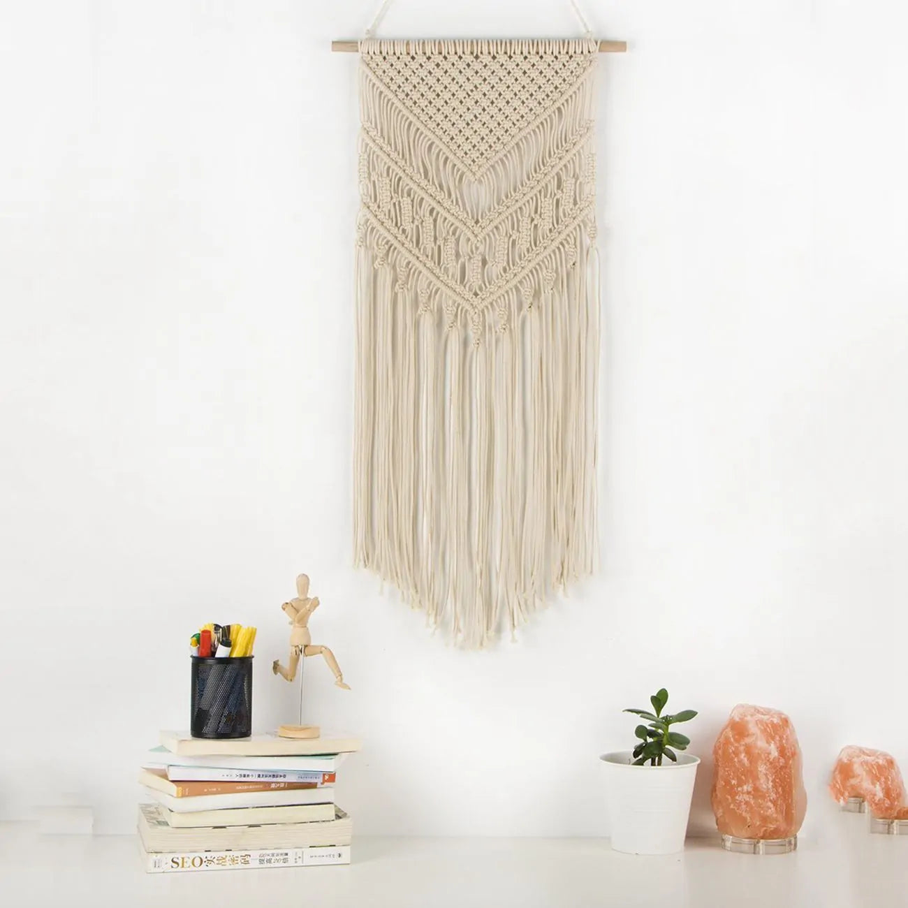 Macrame Woven Wall Hanging Boho Art