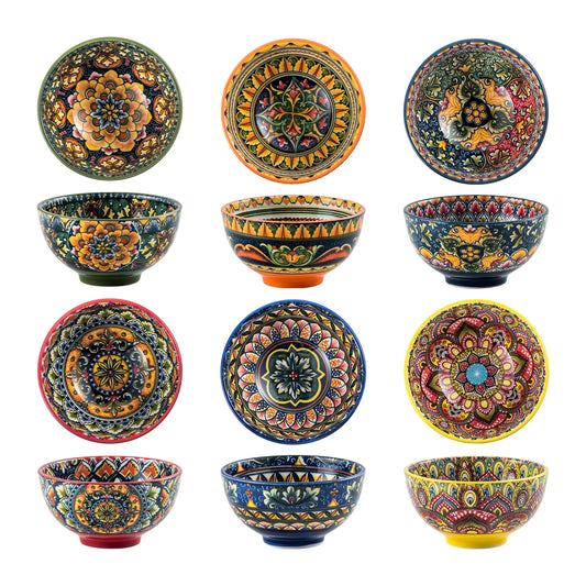 Unique Ceramic Bowls - Set of 6