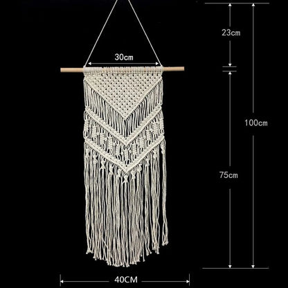 Macrame Woven Wall Hanging Boho Art