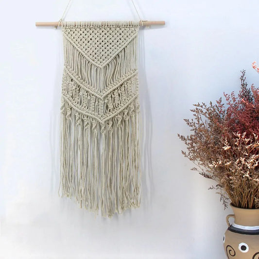 Macrame Woven Wall Hanging Boho Art